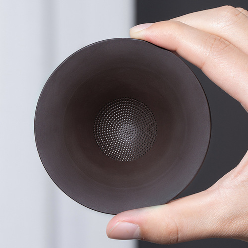 Magnesium 100-hole purple sand tea leakage tea filter Kungfu tea set tea filter creative funnel tea residue filter rack