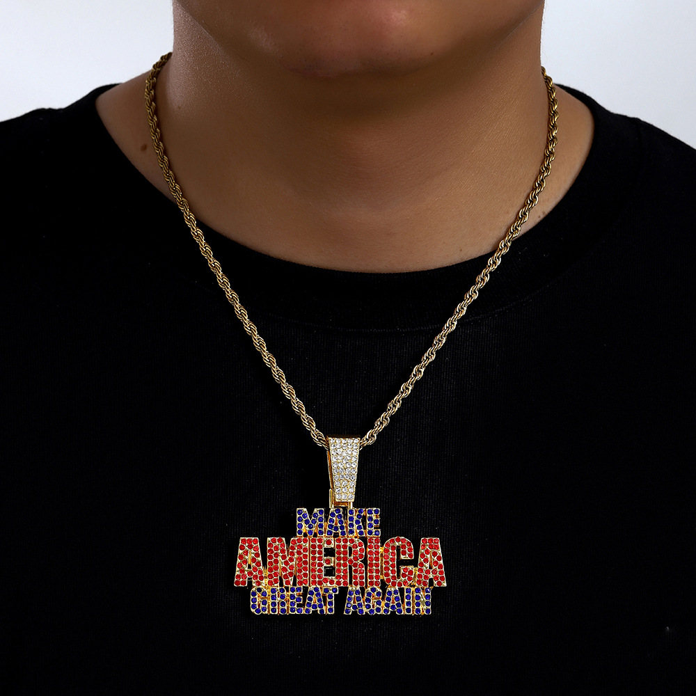Europa y América Hip Hop Hombres y mujeres llenos de diamantes cadenas cubanas Hiphop estrellas con collares de diamantes hipsters callejeras clavículas