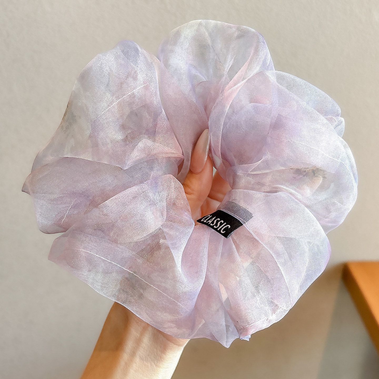 Anillo para el cabello de intestino grueso de gran tamaño coreano, bufanda cuadrada de alta calidad femenina, cuerda para el cabello, banda elástica y duradera, flor de viento perezosa