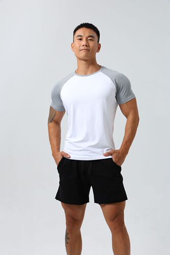 Fitness Quick-Dry Short-Sleeve Men's Super Stretch Breathable Color Short-Sleeve