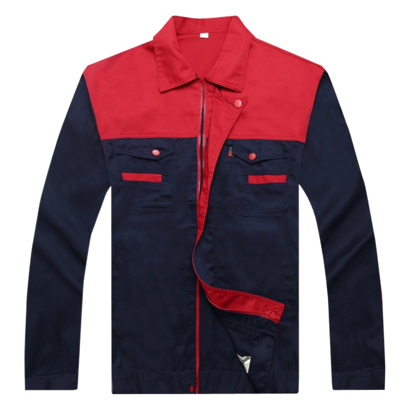 Los monos de manga larga de primavera y otoño se adaptan al taller de trabajo resistente al desgaste de los hombres fábrica de ropa sitio de construcción logotipo imprimible al por mayor ropa de protección laboral
