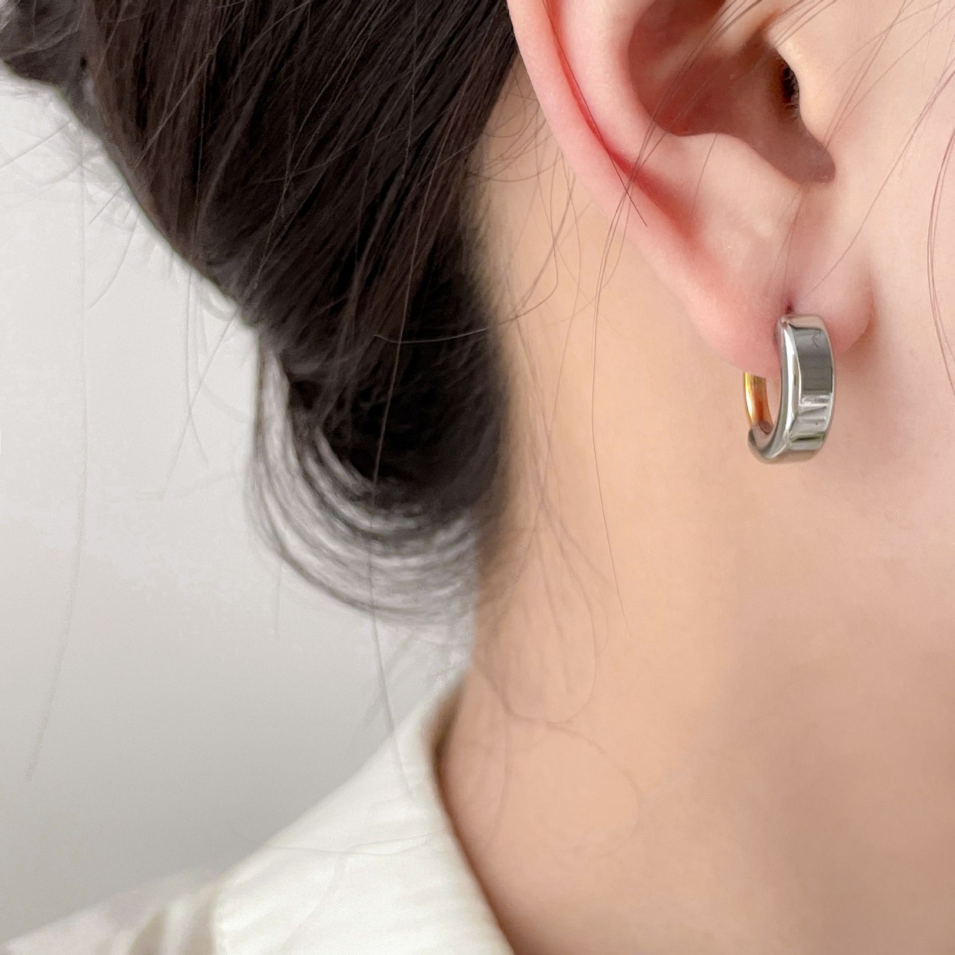 18g Weight Titanium Steel Ear Needle Material Earrings Classification 1 Piece Quantity Holiday, Daily Occasion Titanium Steel Material Geometric Pattern Women's Gender Casual, Simple Style Style 1 Piece Casual Simple Style Geometric Titanium Steel Earrings 14