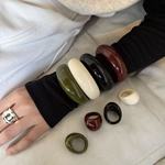 韩国ins博主同款树脂手镯女小众设计感复古个性时尚百搭手环手饰