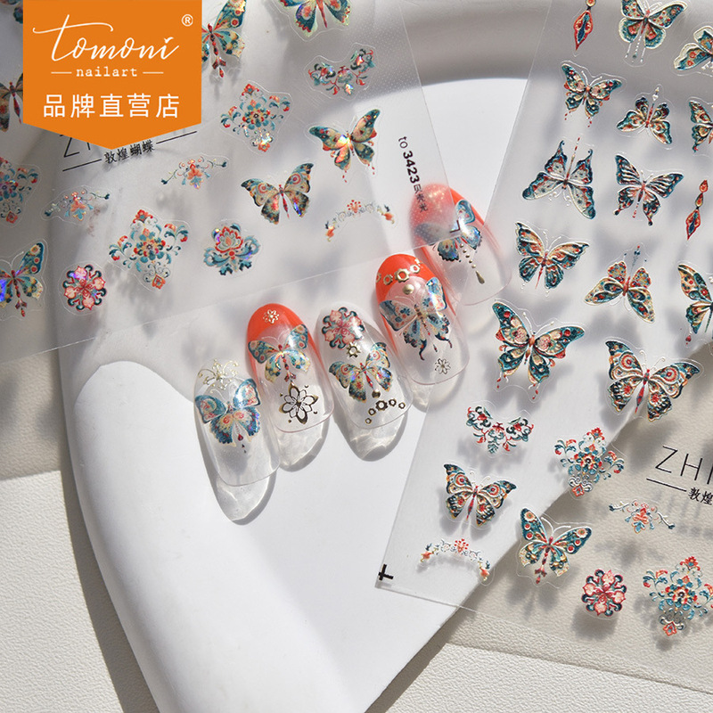 tomoni shell light nail stickers popular cute nail stickers factory wholesale Japanese butterfly 3422 tomoni shell light nail stickers popular cute nail stickers factory wholesale Japanese butterfly 3422