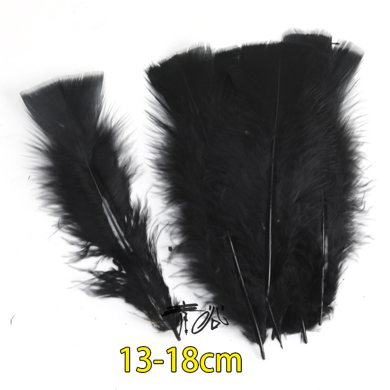 Plumas negras al por mayor DIY accesorios de decoración de ropa accesorios escenas de diseño de fábrica de plumas tienda directa