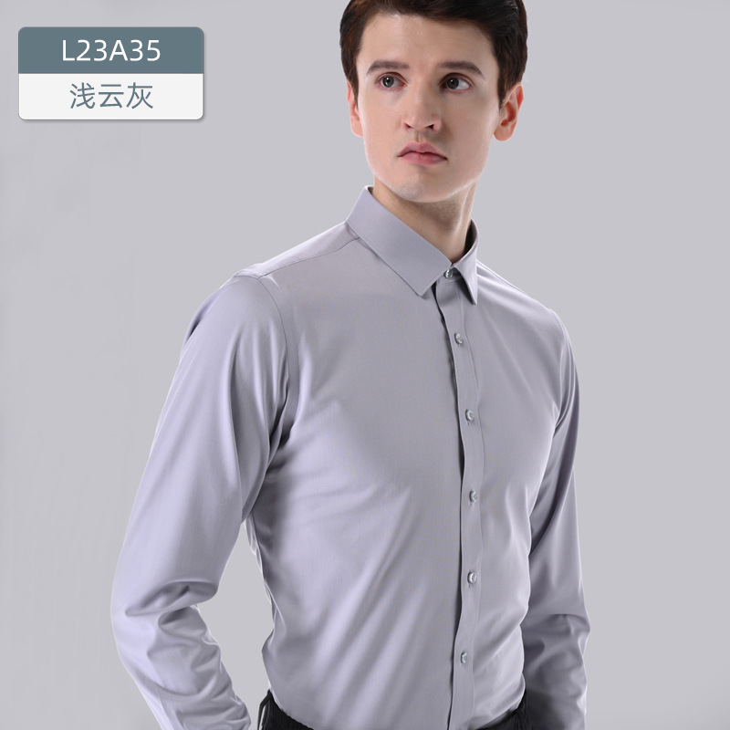 Camisa de Manga Larga de Fibra de Ajenjo para Hombre, Antibacteriana y Sin Planchado image 10