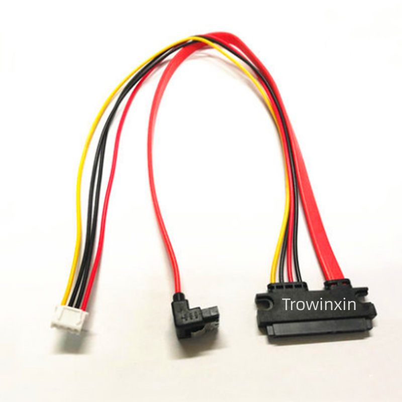 sata硬盘线 台式机电脑电源小4PIN+SATA一体光驱数据供电线7+15P