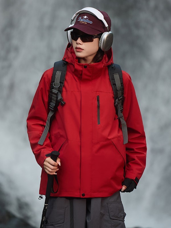山系秋冬季户外黄色三合一冲锋衣男女款防泼水企业登山服外套定制|undefined