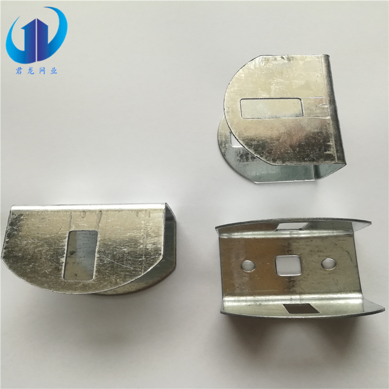 30mm*50mm连接卡U形铁质镀锌草坪绿化带花园锌钢护栏围栏两包配件