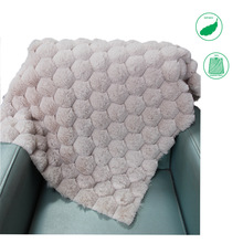 外貿定制提花烏龜絨 提花抽條 雙面提花法萊絨菠蘿格 居家服面料