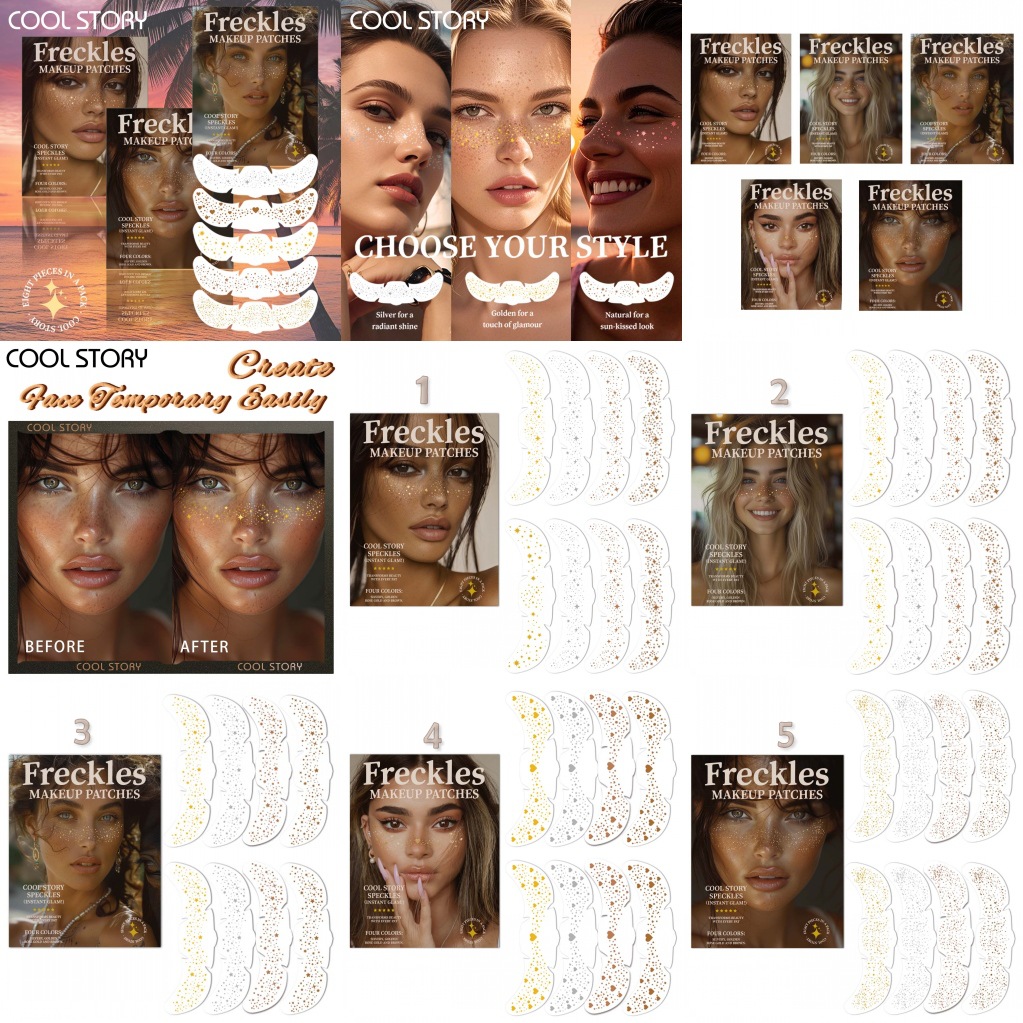 19g Weight Freckle Patch Event & Party Supplies 1 Set Quantity Party Occasion Paper Material Star Pattern Star Paper Tattoos & Body Art 1 Set 16
