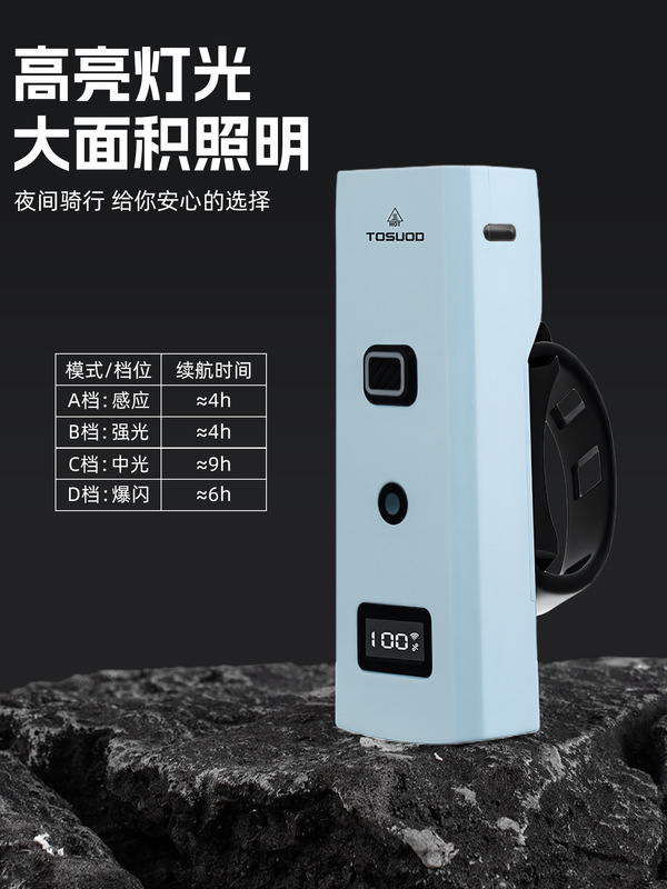 塔斯队长自行车夜骑前灯强光防水手电筒儿童山地公路夜间照明骑行|undefined