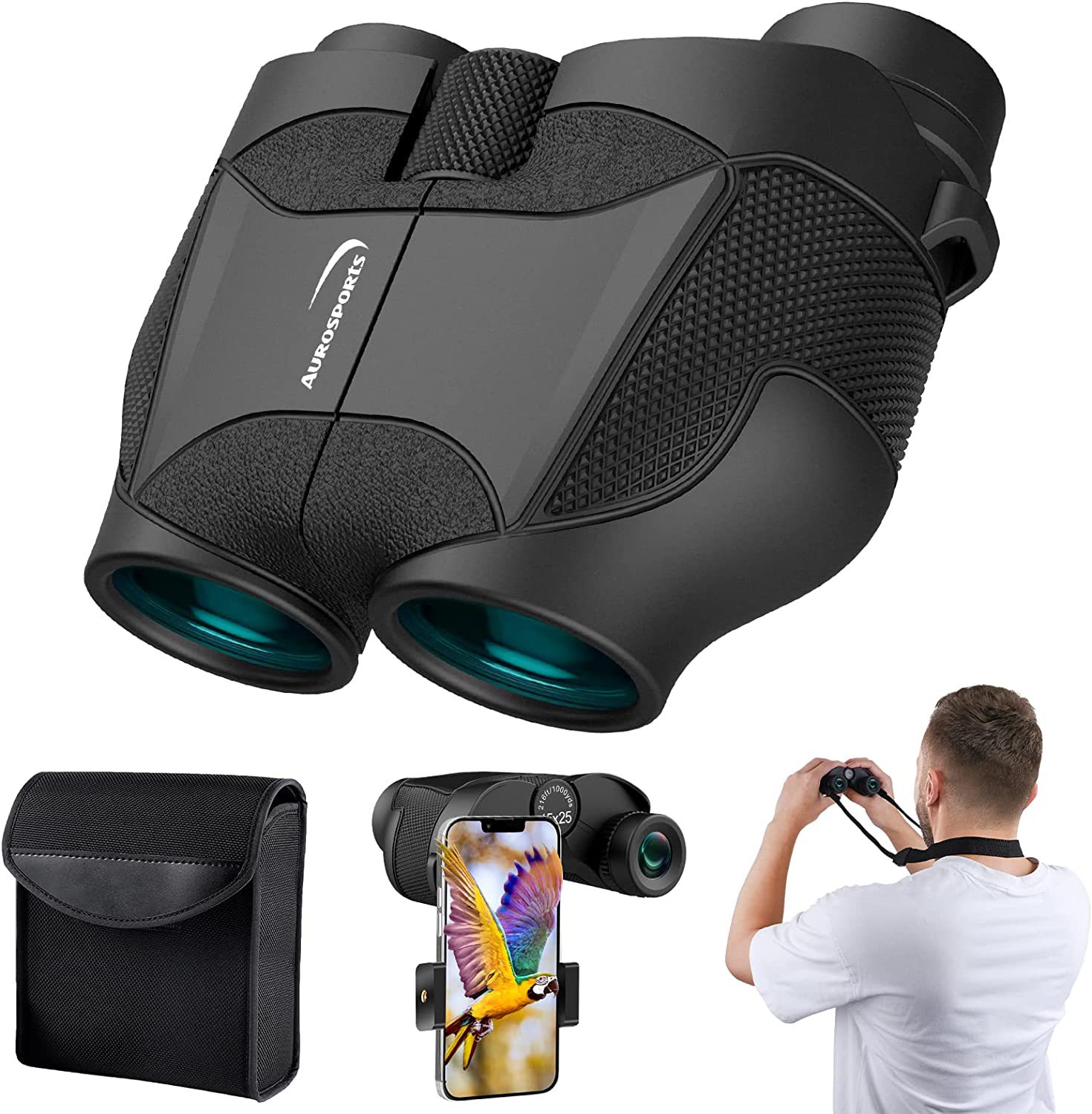 2023 15X25新款双筒望远镜  保罗 多色高倍高清晰