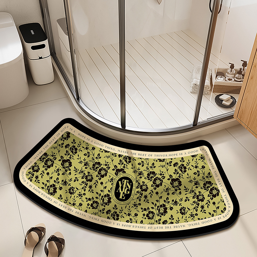 gabinete de baño americano puerta de barro de diatomeas absorción de agua alfombra antideslizante de secado rápido alfombra de baño alfombra de puerta