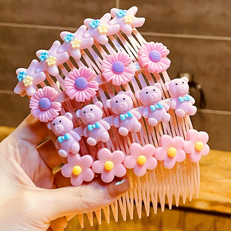 2022 nuevo estilo pelo roto artefacto peine para el cabello niños niña insertar peine accesorios para el cabello flequillos de niña acabado tocado de horquilla de verano