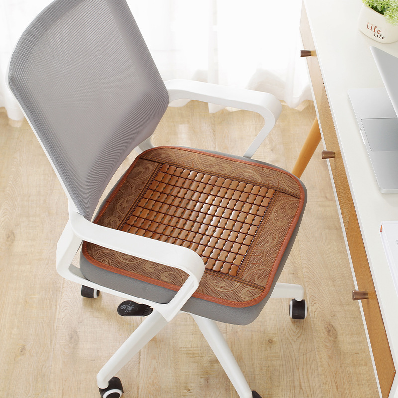 Verano Mahjong Mat cojín transpirable antideslizante silla de oficina Estera de bambú estera fresca del coche verano largo cojín silla Butt pad