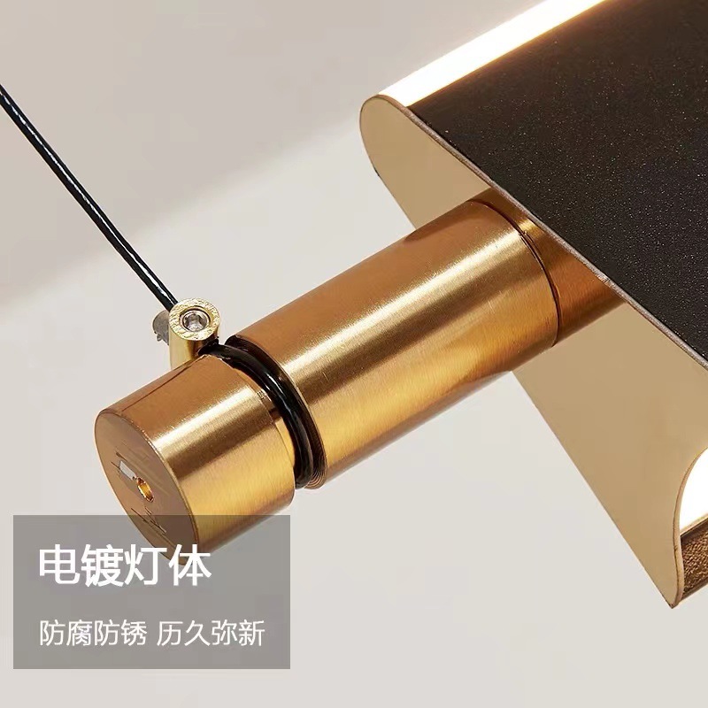 Up and down luminous dining chandelier minimalist one-word restaurant chandelier modern minimalist led strip light