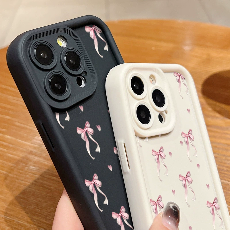 Apple, совместимый фуксия iPhone17 Pro, чехол для телефона с бантом, защитный iPhone 13, iphone, падение защита