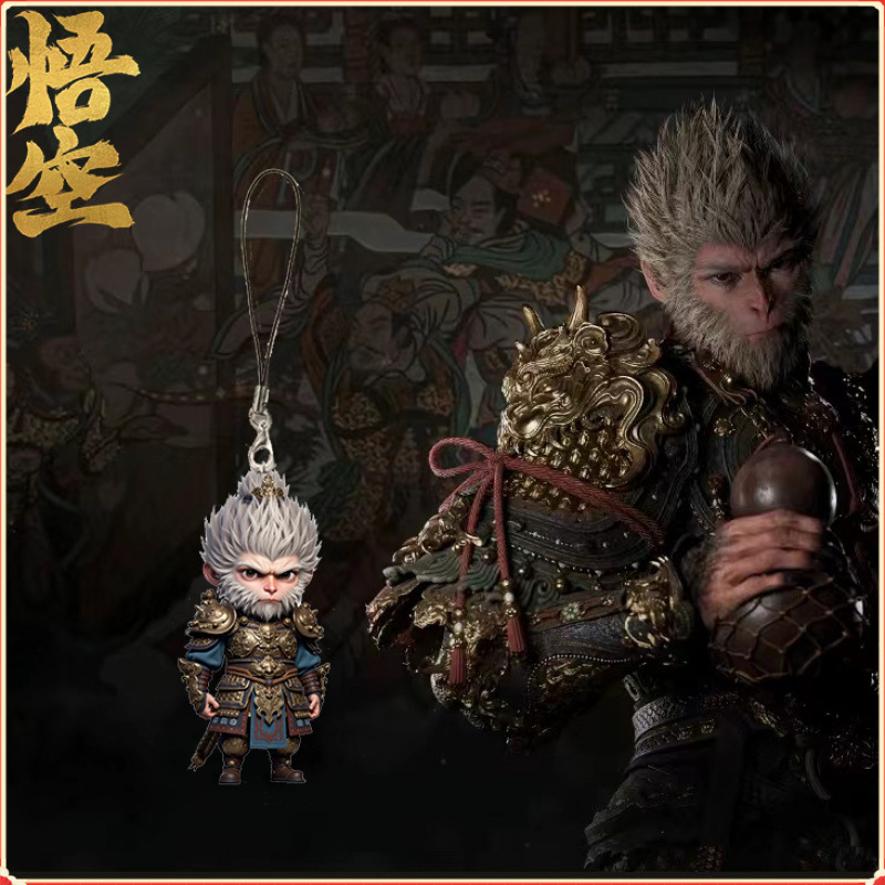 D타입 [동갑옷 오공] - 블랙 신화 오공 휴대폰 체인