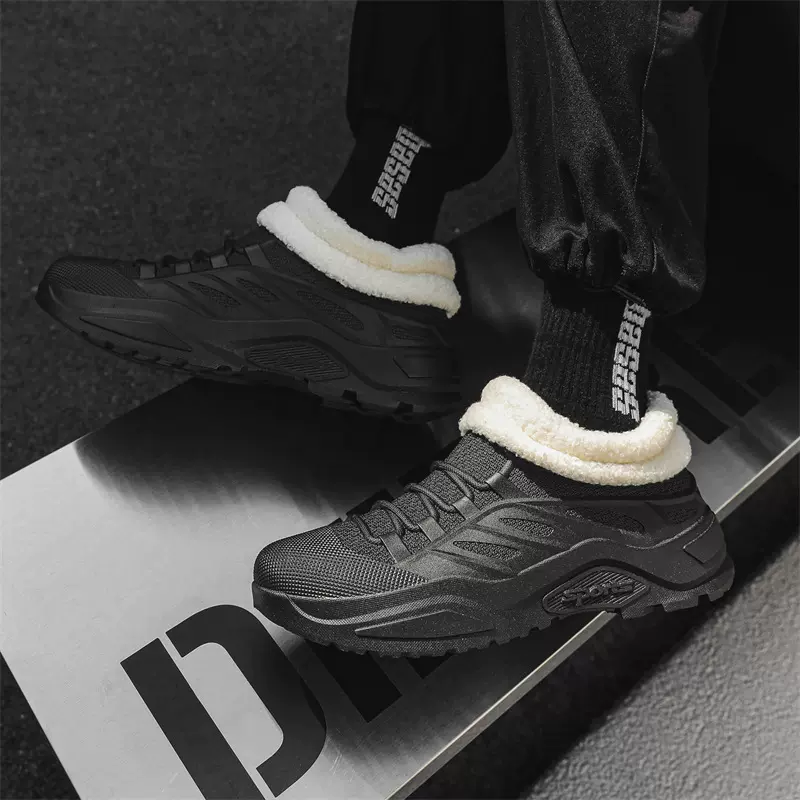 时尚雨鞋冬季男士防水防滑耐磨低帮鞋加绒保暖钓鱼厨师劳保鞋批发