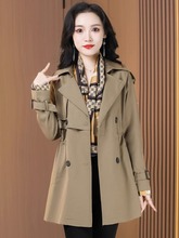 时尚风衣外套女款新款秋季品牌杭州小个子妈妈女士短款上衣