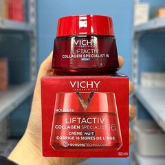 新版 Vich薇y姿Liftactiv 胶原蛋白专业晚霜 皱纹 修复补充50ml