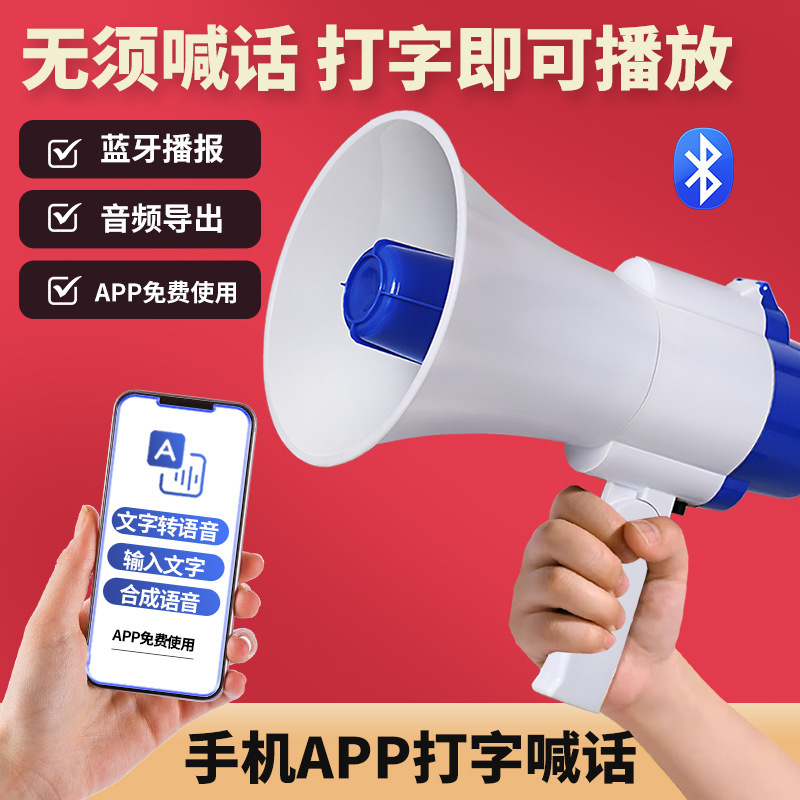 厂家直销琅盛扩音器充电手持喊话器录音叫卖喇叭户外摆地摊蓝牙|undefined