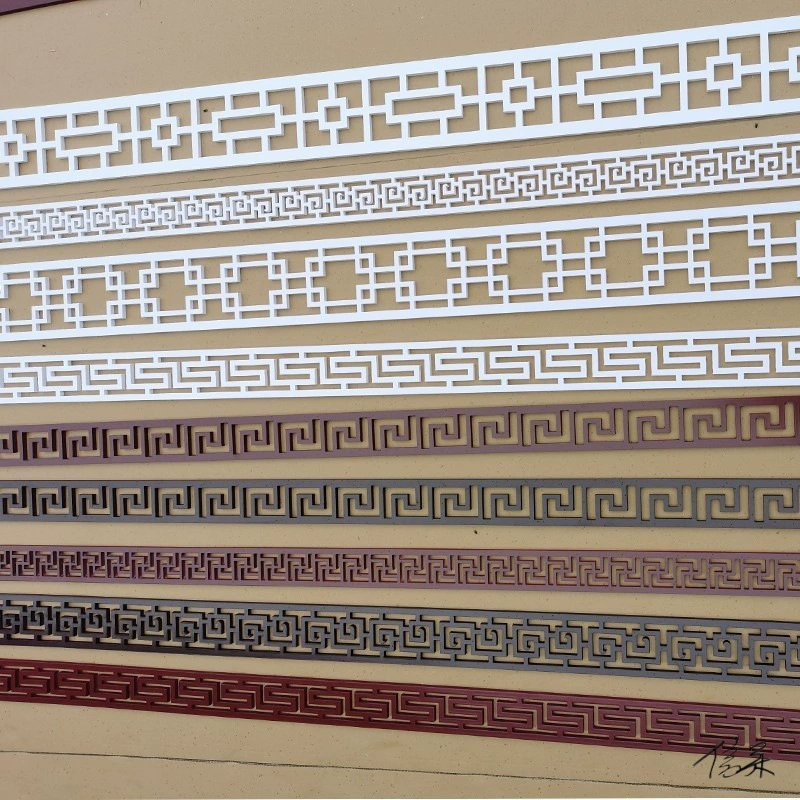 Сетки для наружных стен, дверная рама, перегородка-павильон, верхняя цветочная доска, шинуазри, ПВХ, вырезанный дом, 10 000 сеток, фон