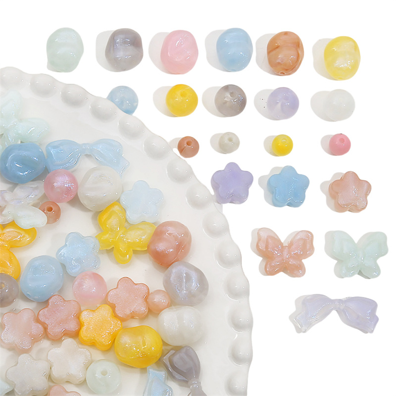 Acrylic beads with bow