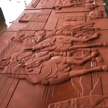 定制红砂岩浮雕校园广场公园大型山水画浮雕石材可来图厂家批发