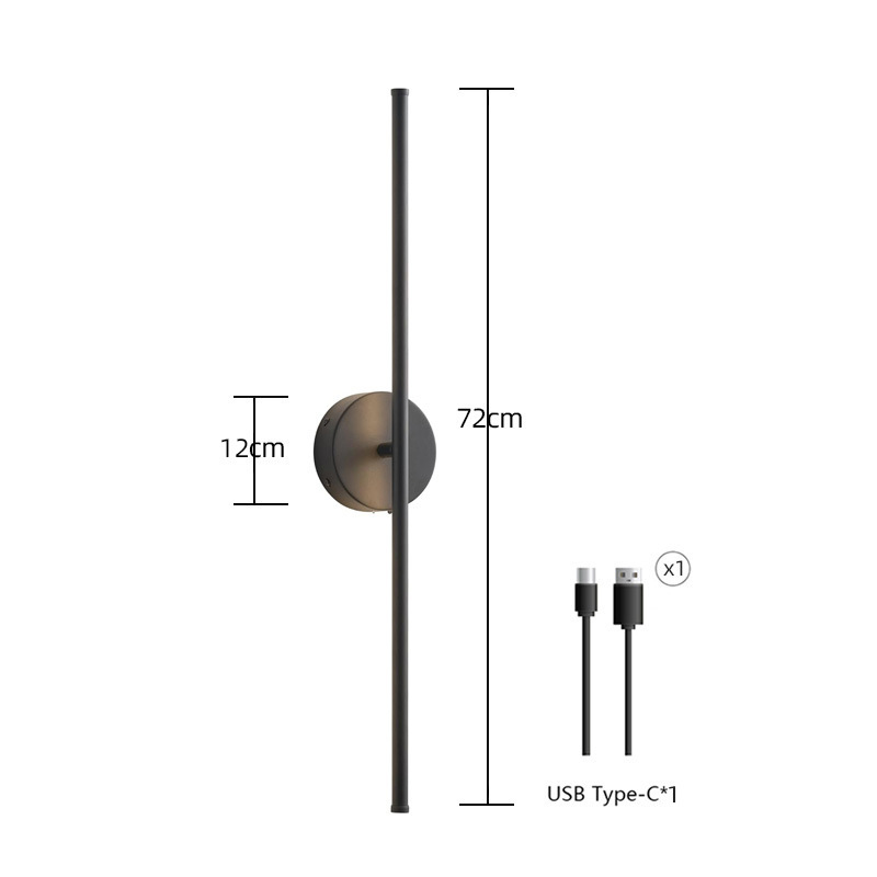 Amazon recargable lámpara de pared de batería de absorción magnética sin cableado dormitorio cabezal de cama luz de noche sala de estar luz de atmósfera