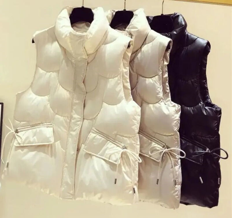 Chaleco de mujer para invierno, chaleco acolchado con cordón_voghion.com