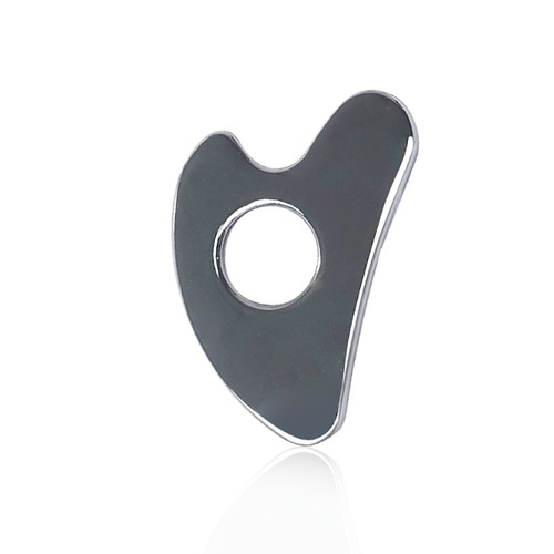 Wholesale new zinc alloy scraping board for facial massage, meridian unblocking metal scraping sheet