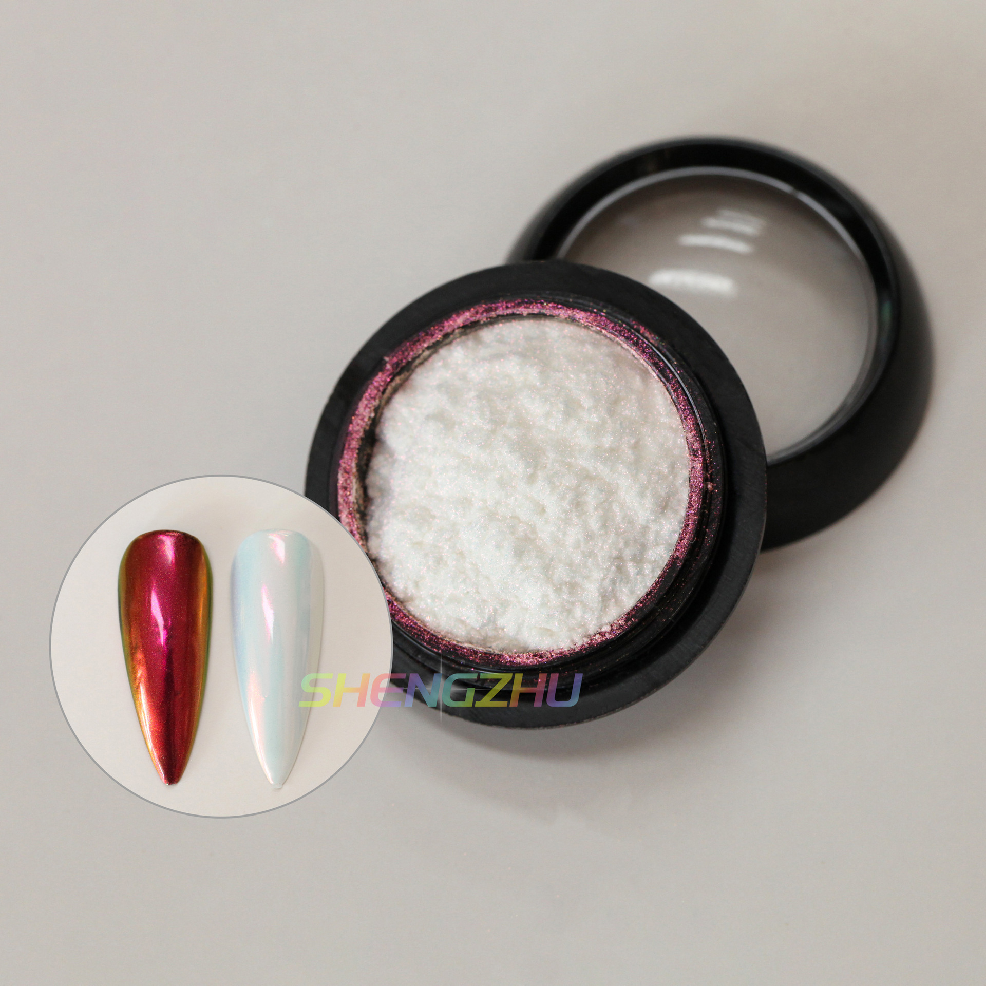美甲魔镜粉 光学角度变色龙粉超亮细闪多彩渐变幻影极光镜面粉