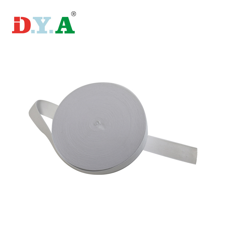 厂家直供黑白色钩边松紧带针织弹力橡筋带服装婴儿裤腰钩边松紧带