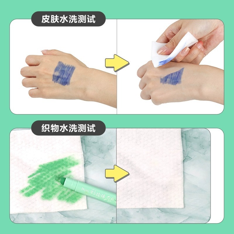 朝の光の回転の彩色の棒の水溶性の水洗いできるクレヨンのセットの絵筆の子供の安全なまぶしい彩色の棒は無毒です。|undefined