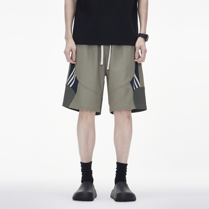 Shanggu Men's American Style Loose Trendy Multi-Pocket Cargo Shorts Men's Summer Thin Quick-Dry Five-Point Shorts