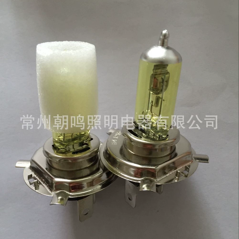 Оптовая Автомобильная фара «H4 12V100/90W P43T кварцевая Золотая световая галогенная лампа»