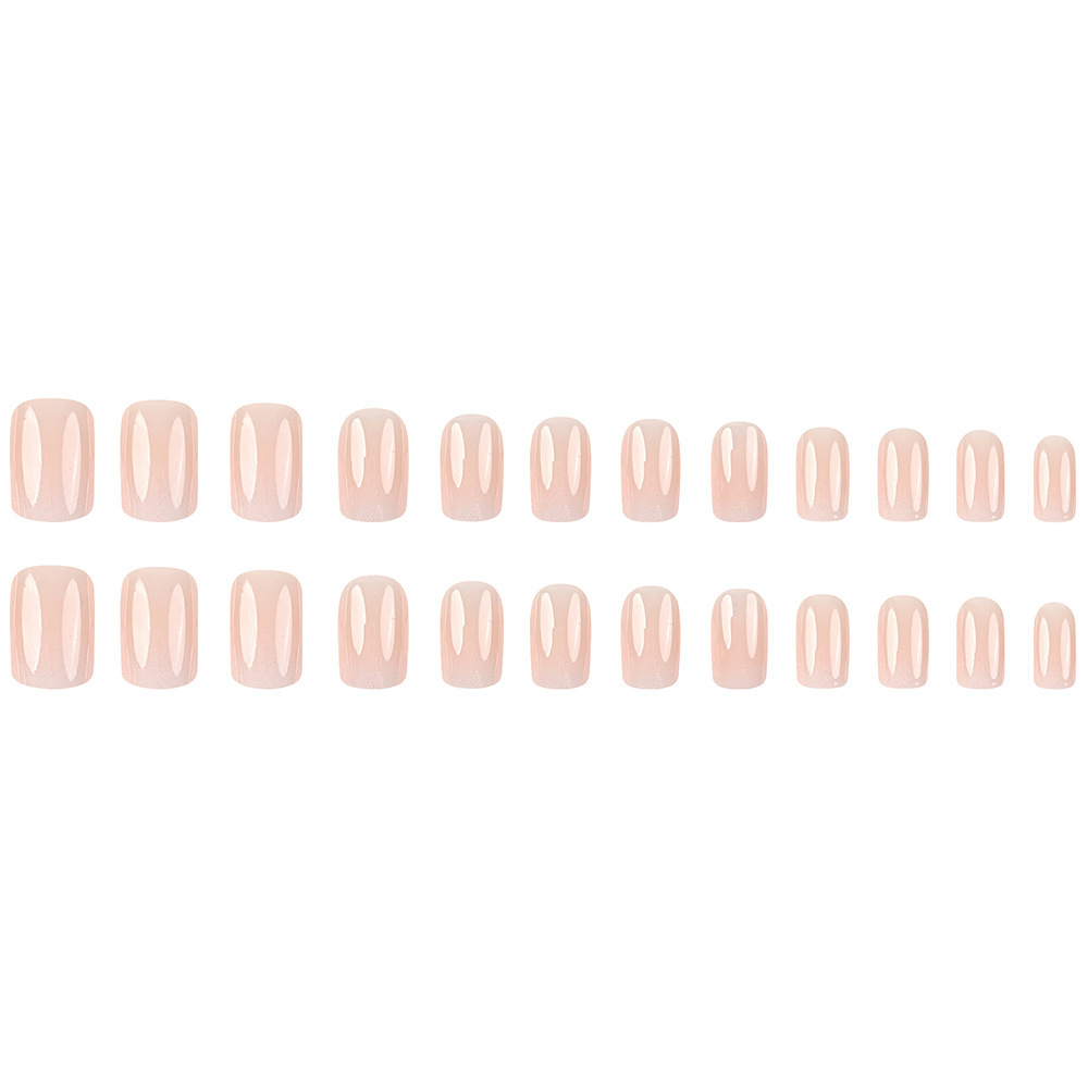 Paño de uñas de uñas degradado blanco rosa simple parche de uñas de cabeza plana dulce producto terminado al por mayor venta caliente transfronteriza