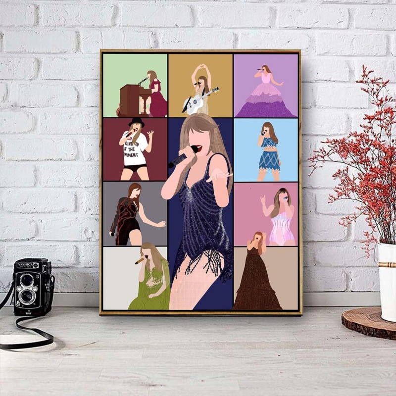 Pintura de Diamantes 5D, Diseño de Cantante Taylor, Pintura Decorativa DIY Hecha a Mano, Diamantes Redondos y Cuadrados, Éxito de Ventas en Amazon, Pintura de Diamantes Kpop