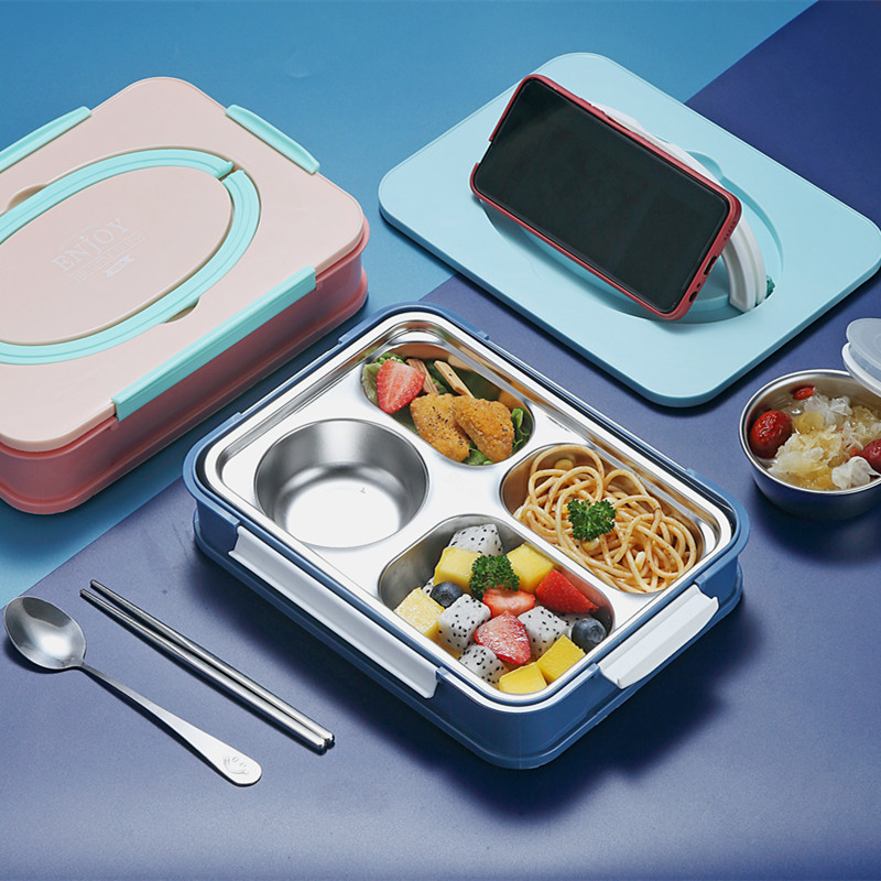 Handheld lunch box stainless steel for students