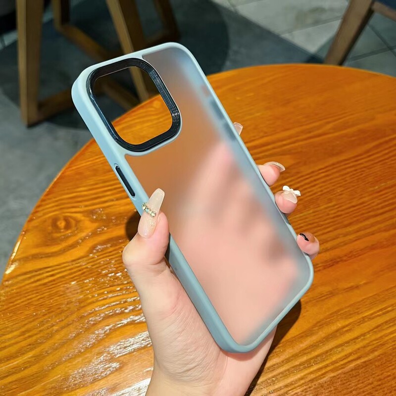 Apple 17用肌触りの良いスマホケース、つや消し半透明iPhone16指紋防止15ProMax保護ケースXr|undefined