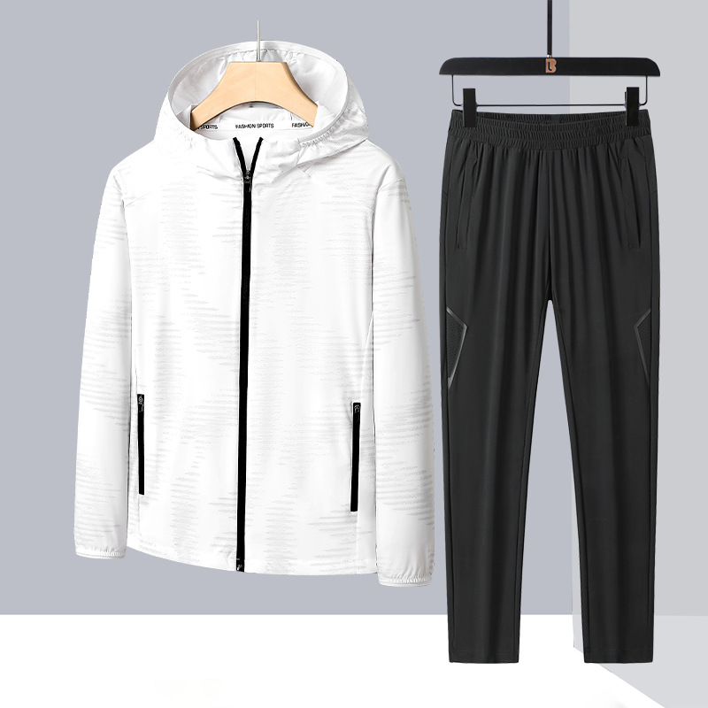 Camouflage summer set with hood