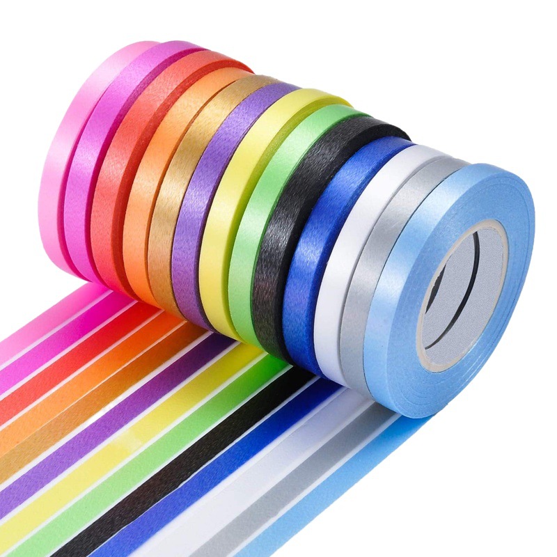 Source Manufacturer Plain Color 4mm Balloon Ribbon 5.1m Flag Hanging Flag Balloon Rope Special Plain Color Ribbon Wholesale