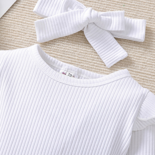 Baby Spring and Autumn Set with Long Sleeve Bodysuit and Denim Overalls for SAMGAMIBABY - Two Piece Ins Style Infant Outfit