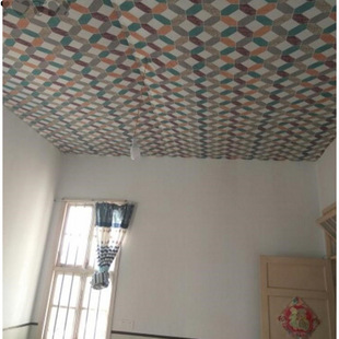 Household Wall Covering Floral Fabric Simple Home Decoration Fabric Ceiling Rural Tile House Ceiling Fabric Direct Sales for Home Use