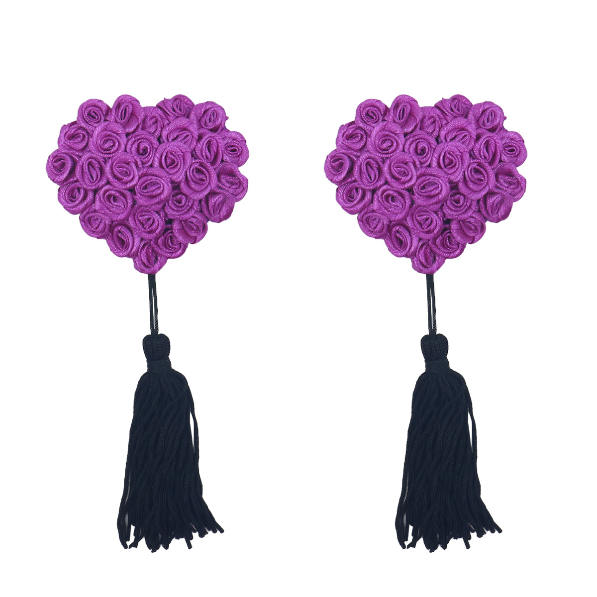 술과 보라색 장미