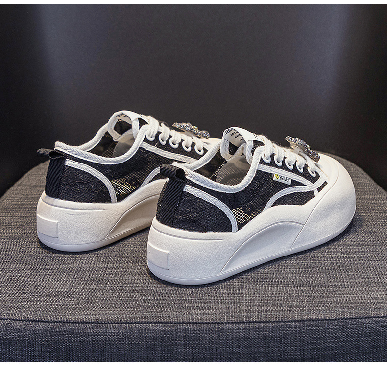 Giày sneaker nữ chunky đế dày mũi tròn phong cách Pháp — M2569 màu be, M2569 màu đen chi tiết 19