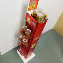 高容量酒水饮料自动升降展示架超市陈列架头卡可更换广告牌促销台