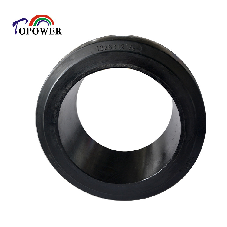 托普实心胎18*8*12 1/8/稳定性强滚阻力低/适用于平板拖车